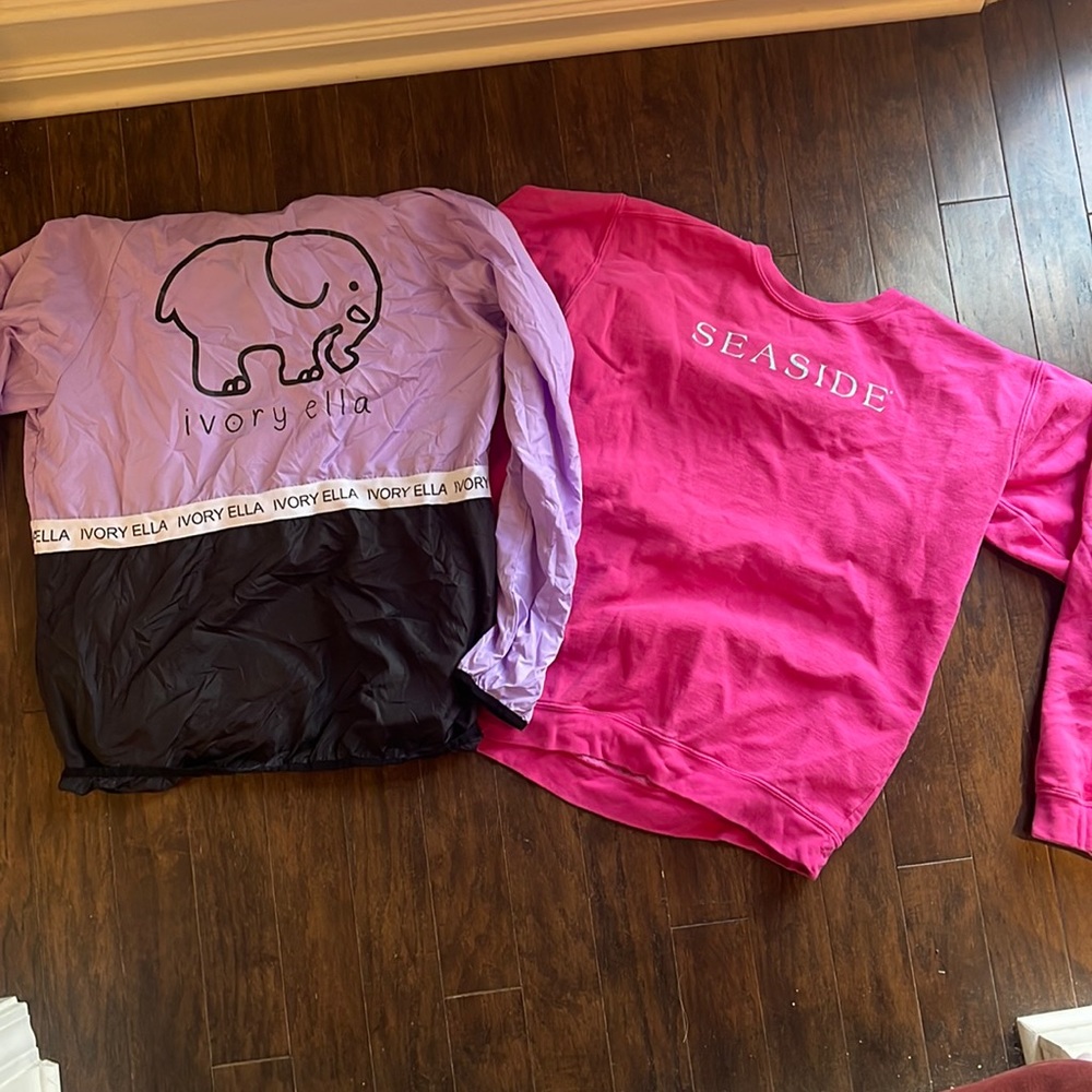 Seaside Sweatshirt + Ivory Ella windbreaker